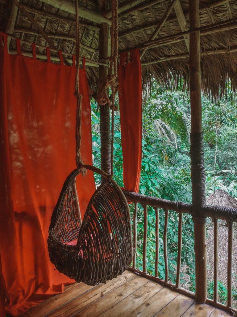 swinging seat dominican treehouse village
