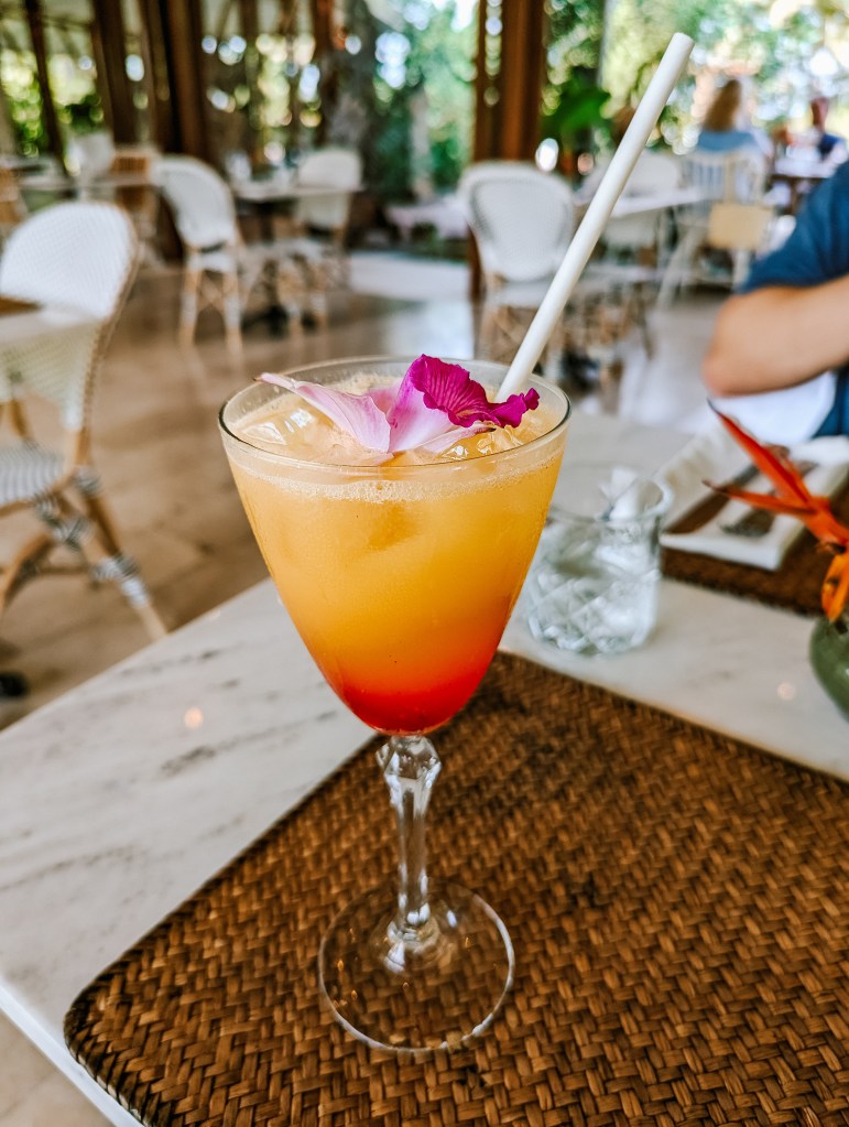 Welcome cocktail at Nayara Bocas del Toro