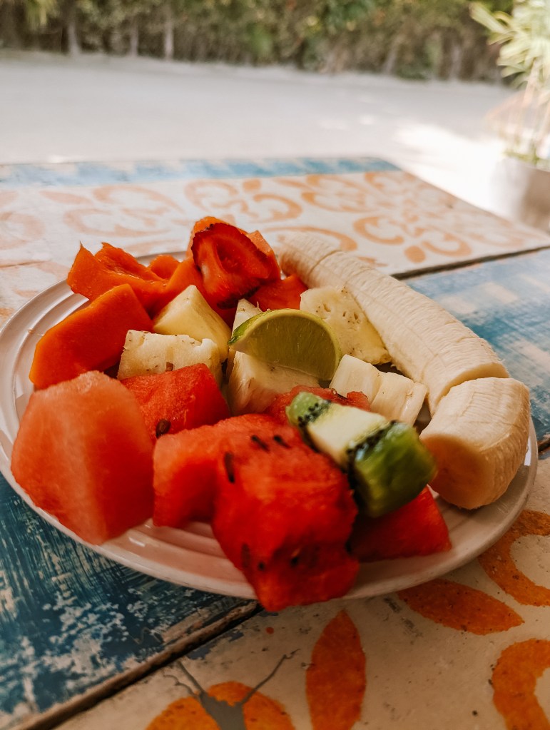 fruit salad amor y cafe caye caulker belize