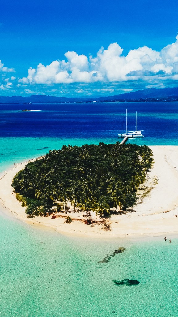 Tivua island day Sail excursion Captain Cook drone