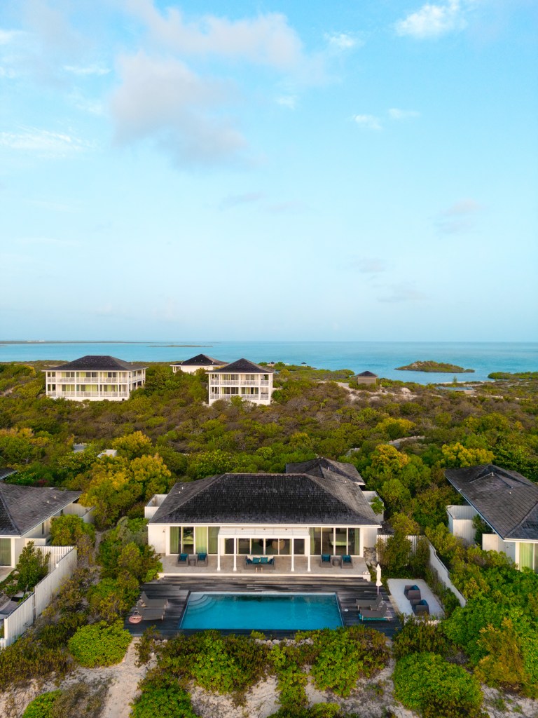 sailrock south caicos 3 bedroom villa aerial