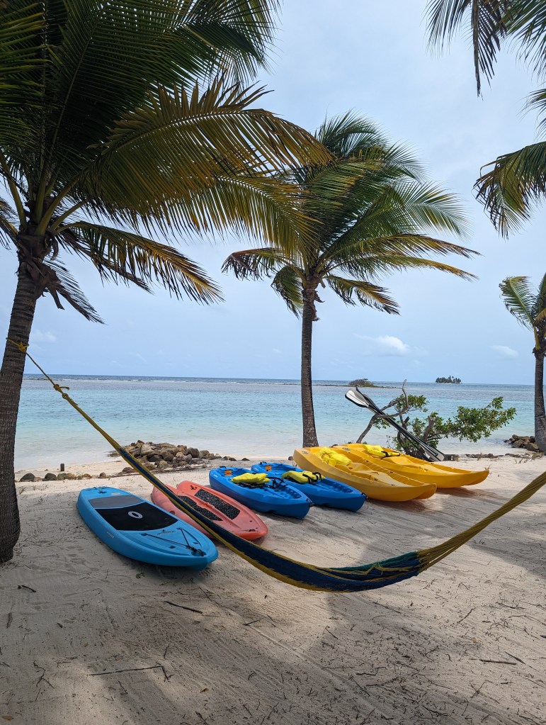 pelican beach south water caye kayak