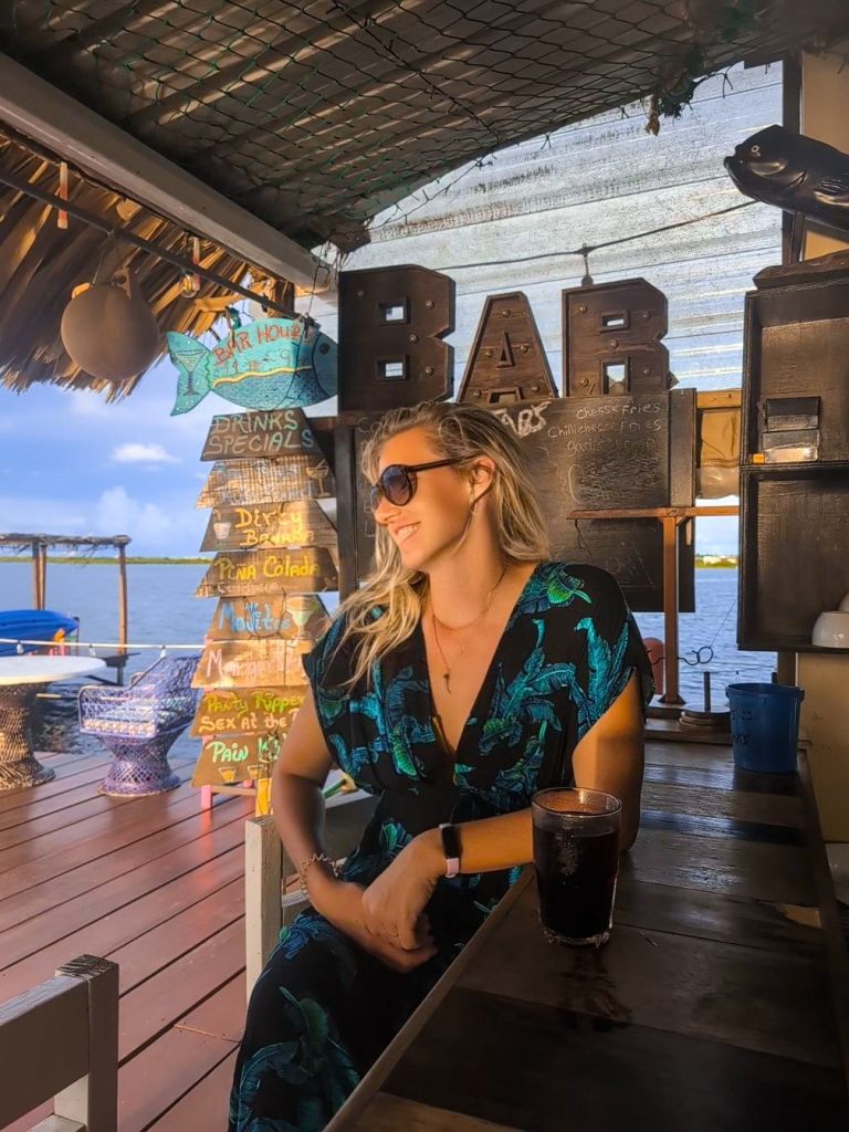 lina point overwater resort hotel review belize ambergris caye bar