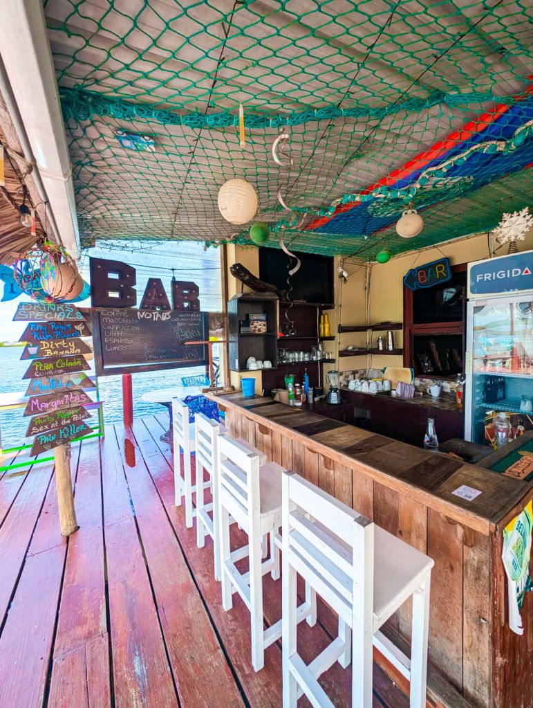 lina point overwater resort hotel review belize ambergris caye bar