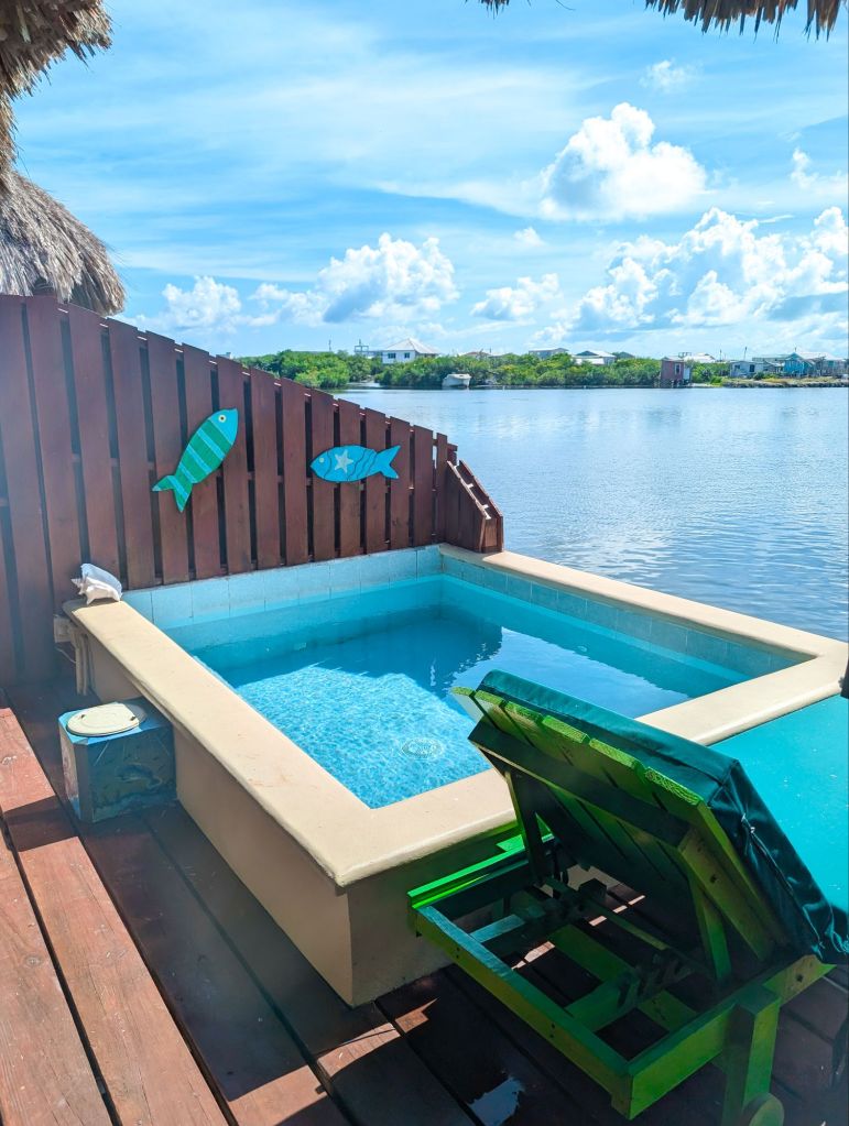 lina point overwater resort hotel review belize ambergris caye pool